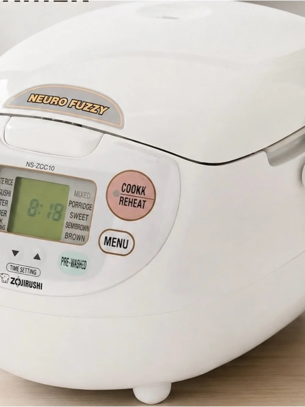 Zojirushi White Neuro Fuzzy Rice Cooker - White